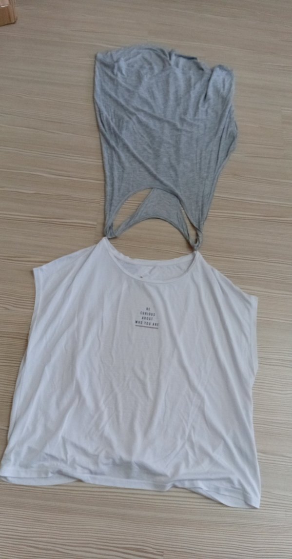 Gri Kısa Kollu Normcore Kadın Tişört - Görsel 2