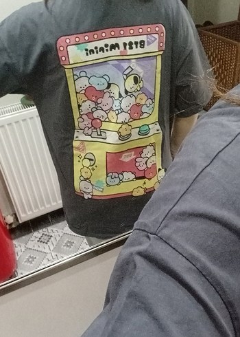 Kadın Mavi Baskılı Tişört - Görsel 5