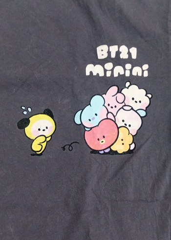 Kadın Mavi Baskılı Tişört - Görsel 2