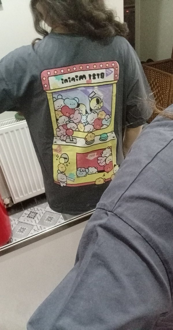 Kadın Mavi Baskılı Tişört - Görsel 5