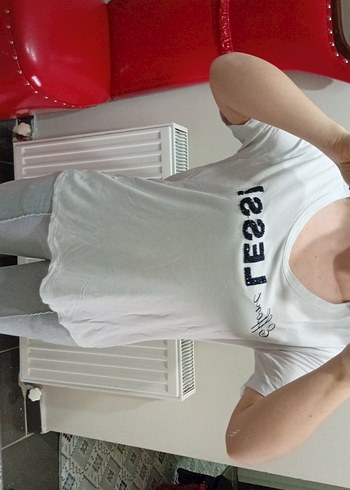 Beyaz Kısa Kollu Basic Tişört - Görsel 3