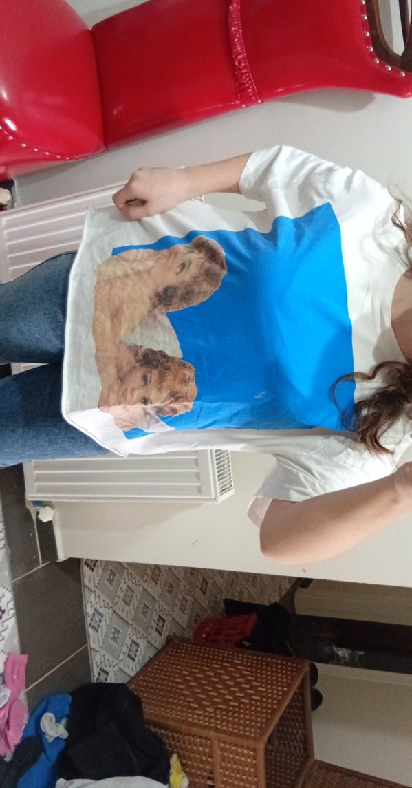 Kadın Beyaz Baskılı Tişört - Görsel 2