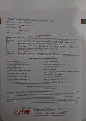 Genetik Kavramlar Kitabı - Palme Yayıncılık - Görsel 2