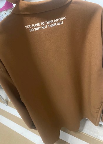 Düğmeli Kahverengi Gömlek - Görsel 3