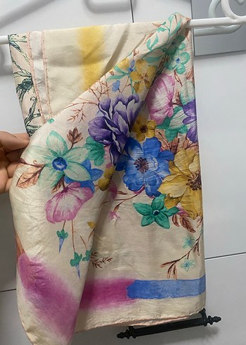 Bohem Tarz Pastel Çok Renkli Kadın İpek Şal Silk Home marka - Görsel 2