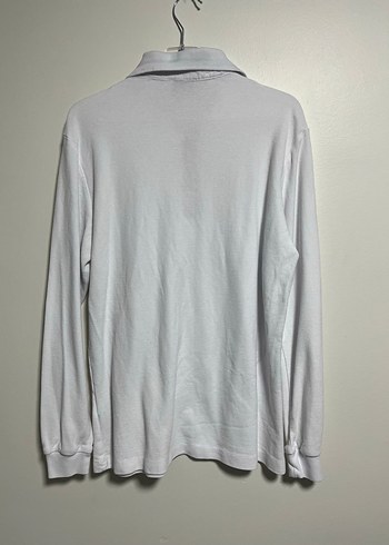 Erkek Beyaz Uzun Kollu Polo Tişört - Görsel 2