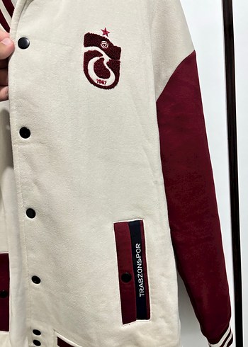 Bordo Düğmeli trabzonspor Ceket - Görsel 3