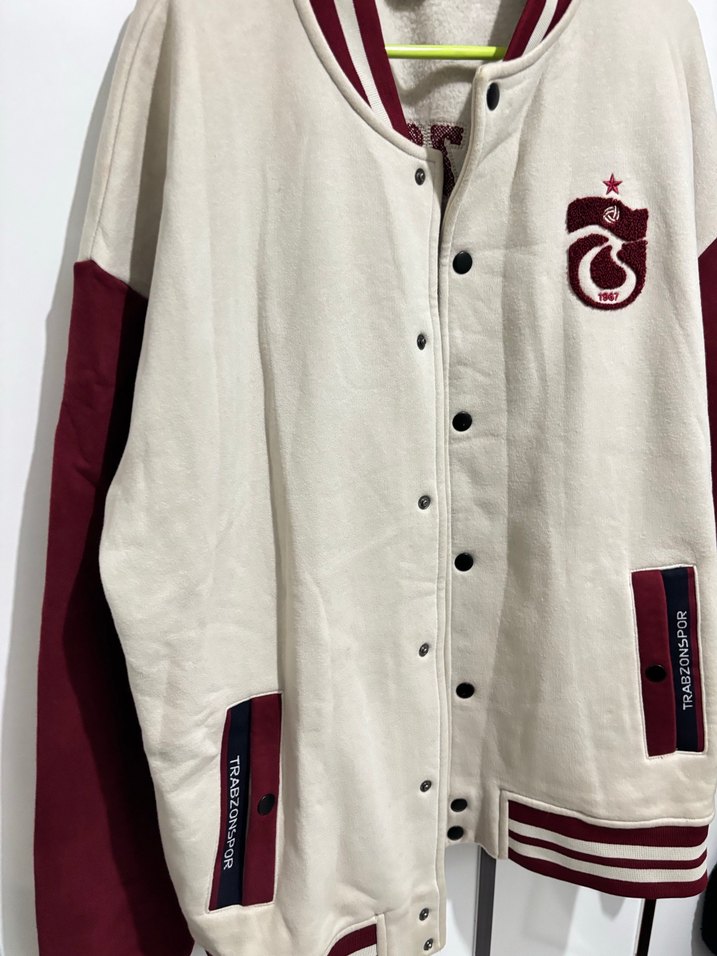 Bordo Düğmeli trabzonspor Ceket - Görsel 2