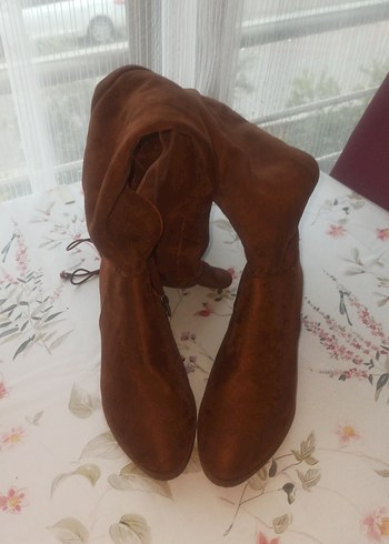 Kadın Kahverengi Süet Dizüstü Bot - Görsel 2