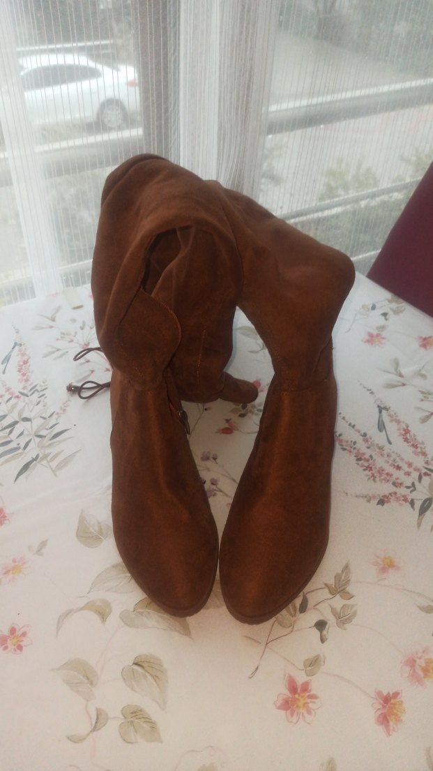 Kadın Kahverengi Süet Dizüstü Bot - Görsel 2