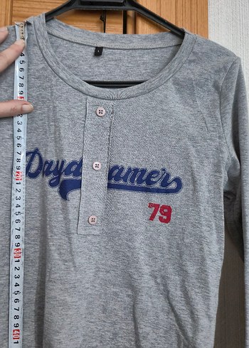 Düğmeli Gri Kadın CropBody - Görsel 2