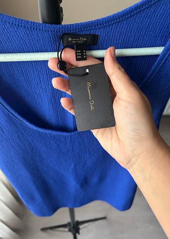 Mavi Kadın Kolsuz Sade Atlet - Görsel 2