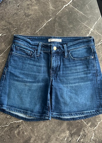 Kadın Mavi Mini Denim Şort - Görsel 2