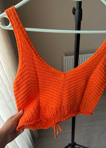 Turuncu Mini Örgü Bralet - Görsel 4