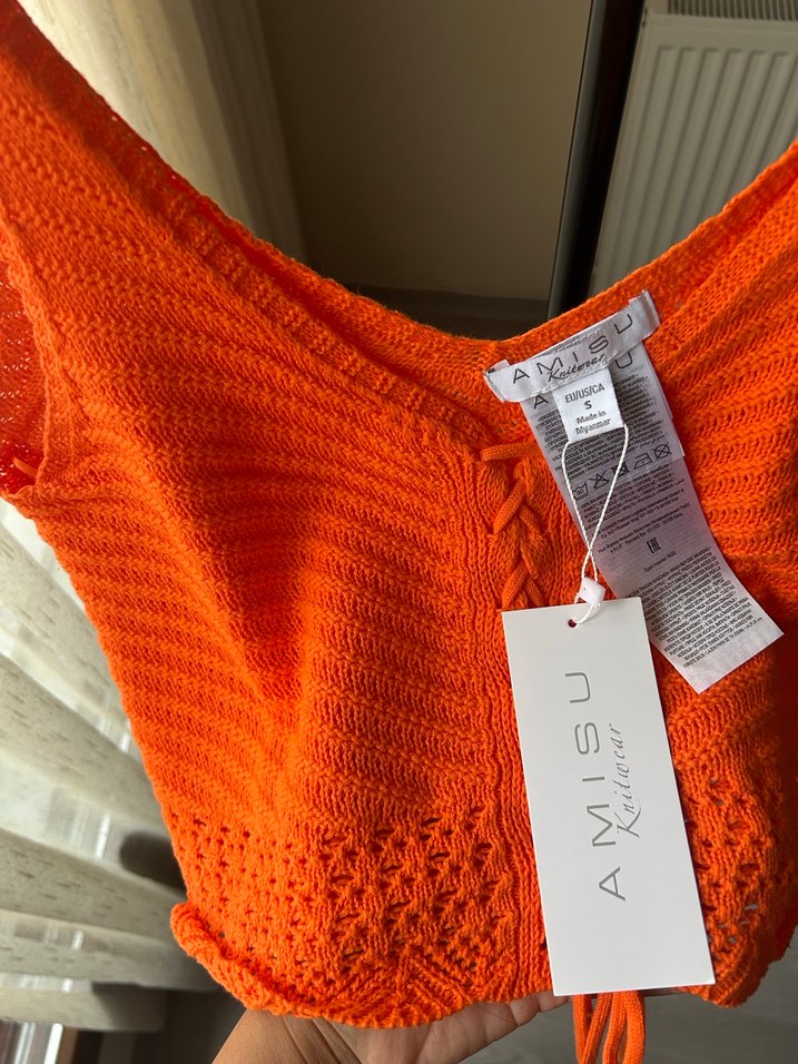 Turuncu Mini Örgü Bralet - Görsel 2