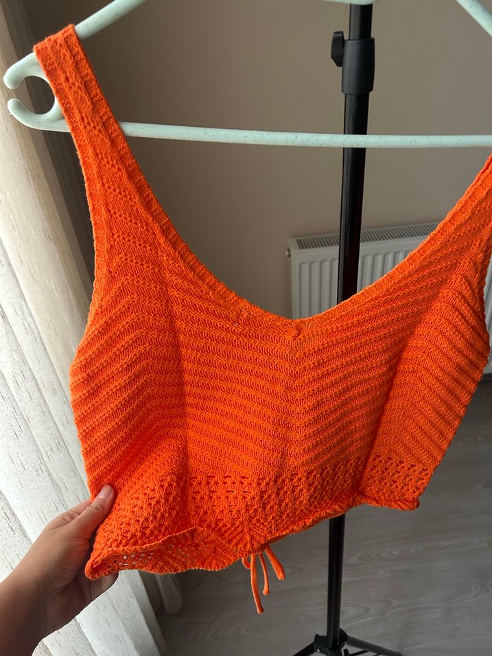 Turuncu Mini Örgü Bralet - Görsel 4