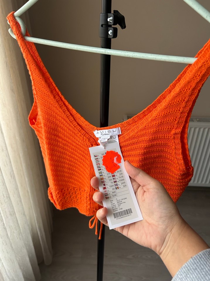 Turuncu Mini Örgü Bralet - Görsel 3