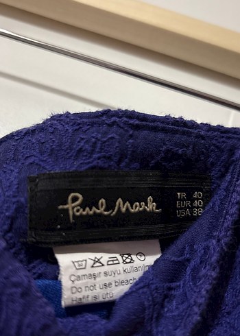 Lacivert Drapeli Midi Kalem Etek office - Görsel 3