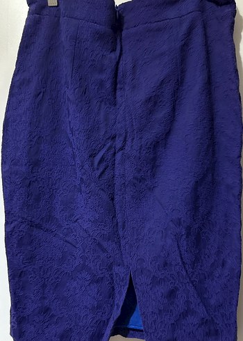 Lacivert Drapeli Midi Kalem Etek office - Görsel 2