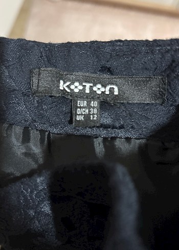 Siyah Nakışlı Midi Mini Etek - Görsel 2