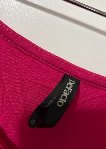 Pembe V Yaka Kolsuz Salaş Bluz - Görsel 2