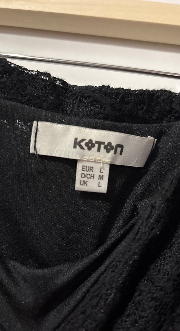 Drapeli Siyah Midi etek - Görsel 3