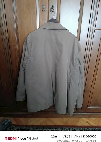 Bej Erkek Düğmeli Midi Ceket - Görsel 2