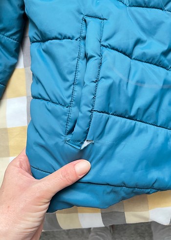 Mavi Fermuarlı Erkek çocuk montu - Görsel 5