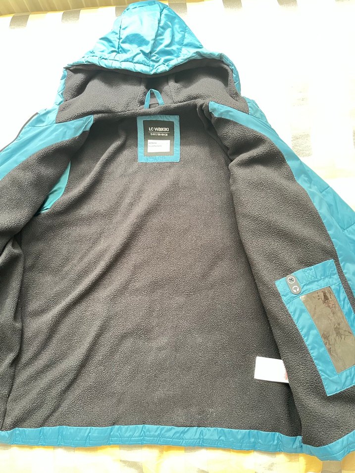 Mavi Fermuarlı Erkek çocuk montu - Görsel 3