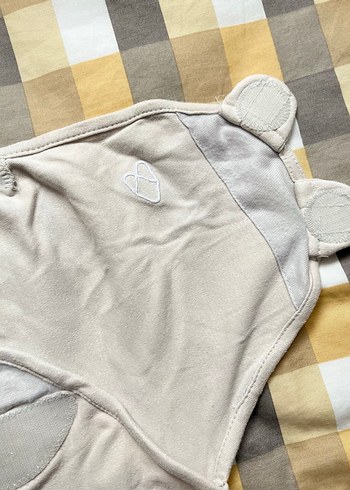 Bej gri Bebek Kundak Örtüsü - Görsel 4