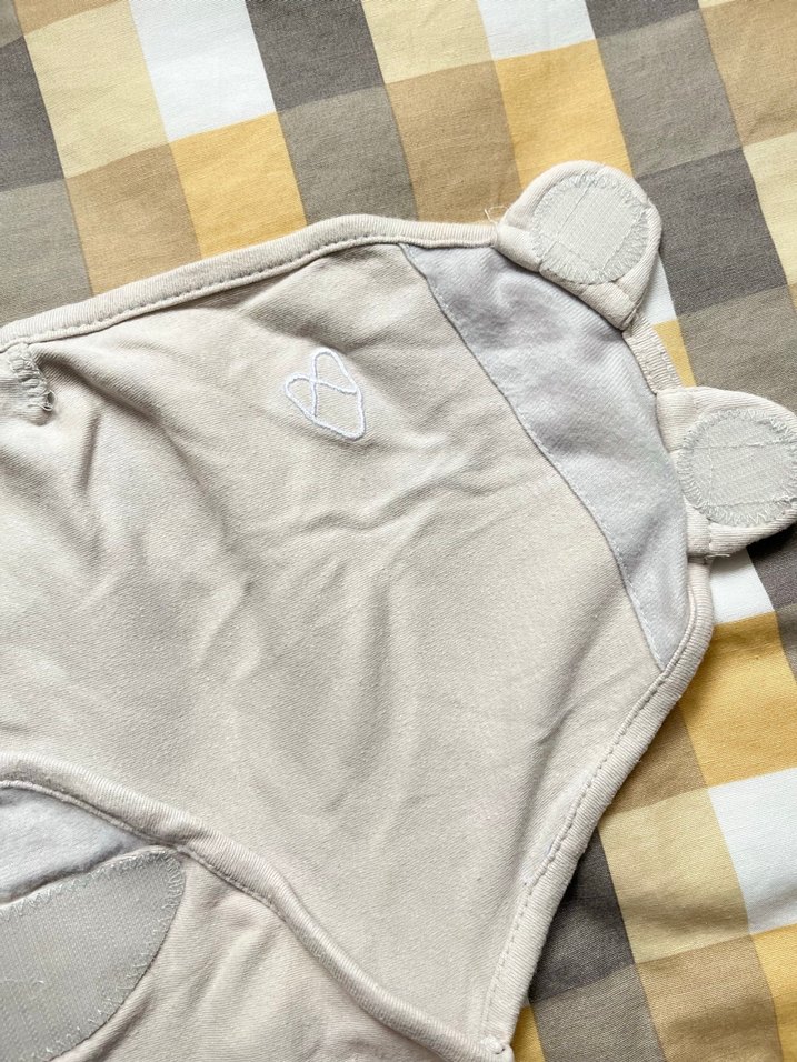 Bej gri Bebek Kundak Örtüsü - Görsel 4