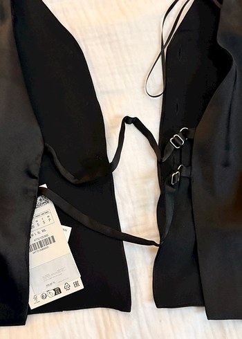 ZARA SIRTI AÇIK SATEN YELEK BLUZ - Görsel 5