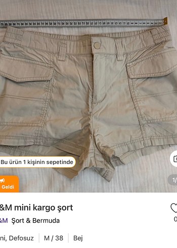 H&M mini kargo şort - Görsel 3