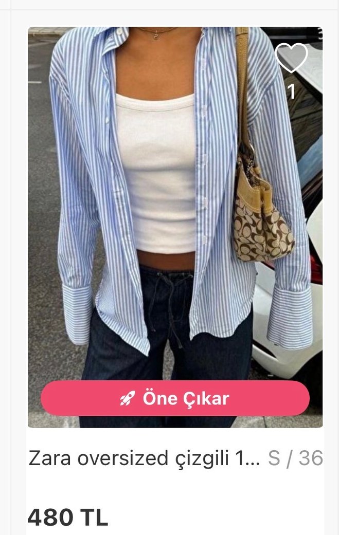 ZARA OVERSİZE GÖMLEK - Görsel 3