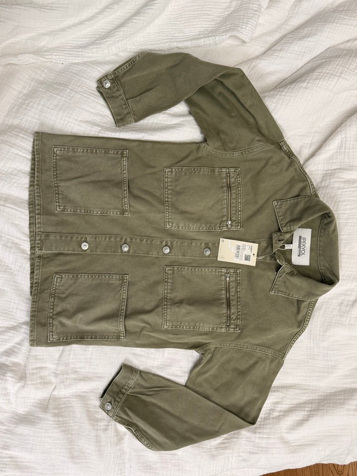 İpekyol Haki Denim Ceket ve pantolon takım - Görsel 2