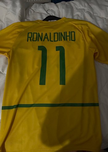 Sarı Erkek Nike Brasil Spor Forma ronaldinho - Görsel 2
