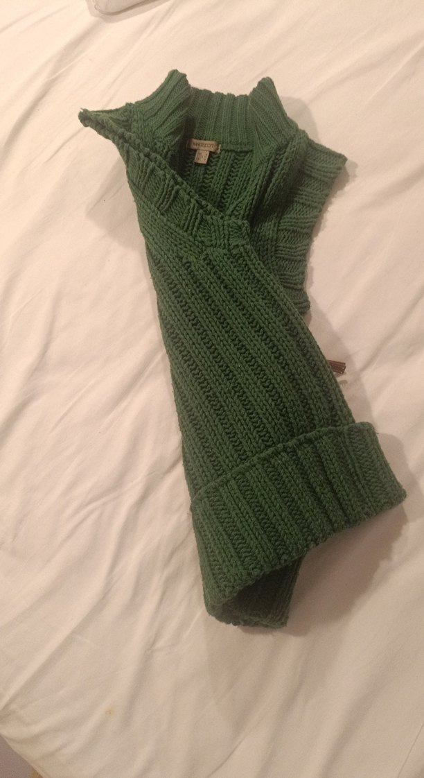 Yeşil Fermuarlı Örgü Kadın Süveter - Görsel 5
