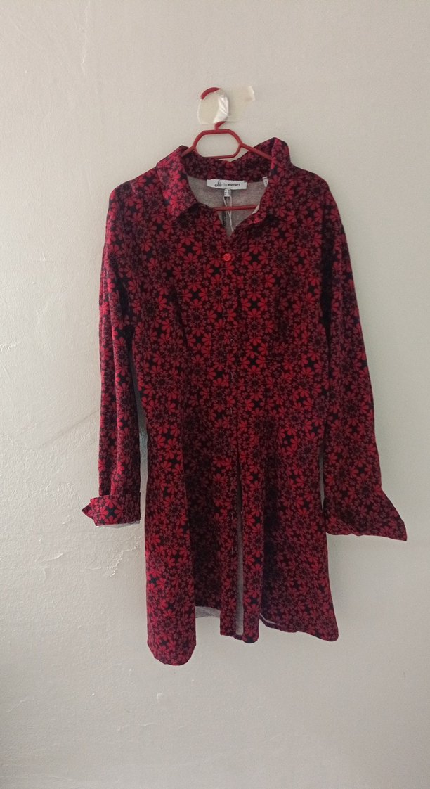 Bordo Leopar Desenli Kuşaklı Hamile Elbisesi - Görsel 3