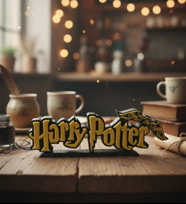 Harry Potter Dekoratif Stand - 3D Baskı Figür Masa Üstü Aksesuar - Görsel 2