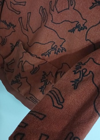 Kahverengi Yumuşak Kumaşlı Erkek Sweatshirt - Görsel 2