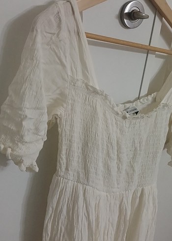 Beyaz günlük elbise - Görsel 2