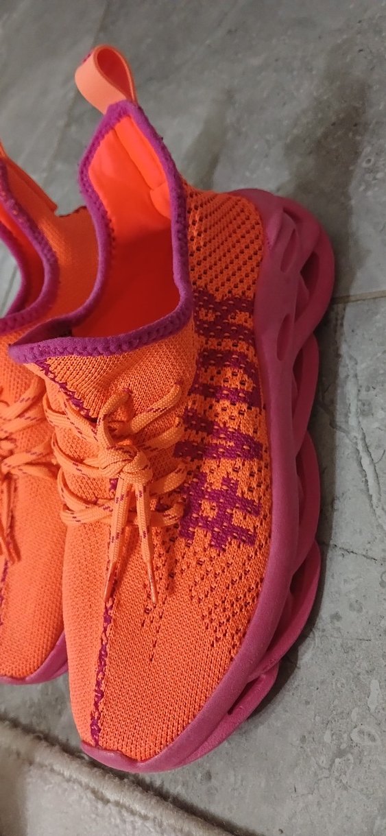 Turuncu Bağcıklı Renkli Spor Ayakkabı - Görsel 3