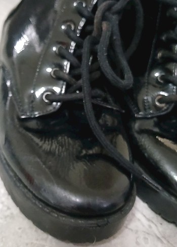 Siyah Rugan Gotik Stiletto Topuklu Bot - Görsel 2