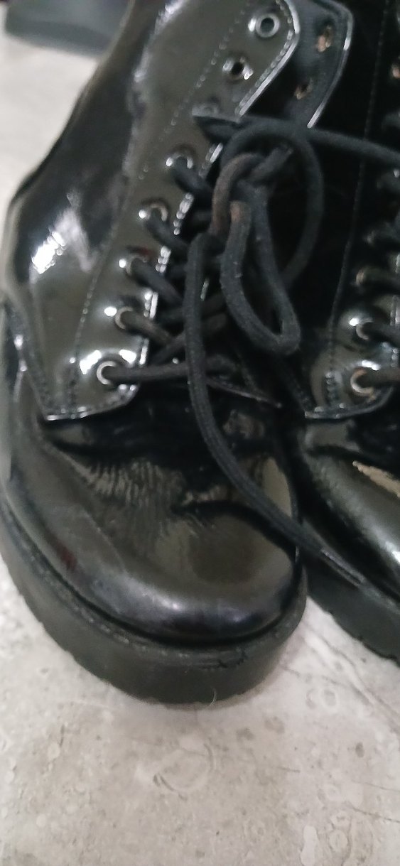 Siyah Rugan Gotik Stiletto Topuklu Bot - Görsel 2