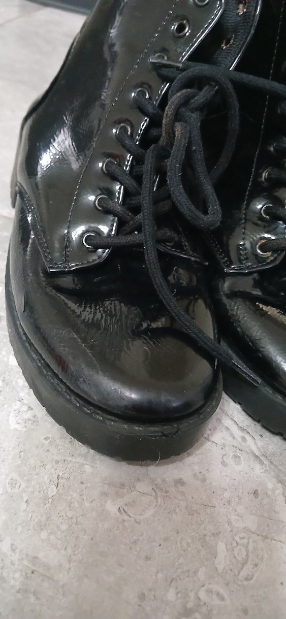 Siyah Rugan Gotik Stiletto Topuklu Bot - Görsel 3