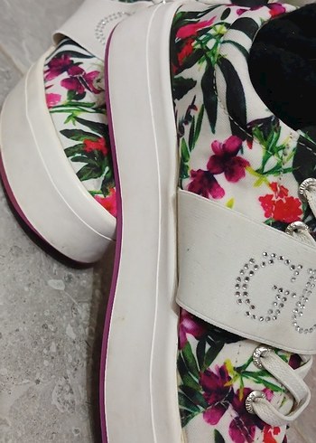 Çiçek Desenli Kadın Günlük Sneakers - Görsel 4