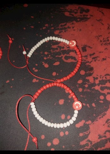 El Yapımı TÜRK BAYRAKLI Ayarlanabilir Bileklik Tekli - Görsel 2