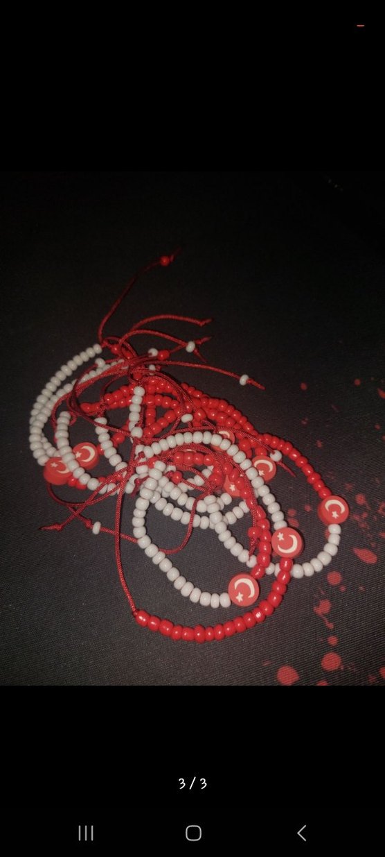 El Yapımı TÜRK BAYRAKLI Ayarlanabilir Bileklik Tekli - Görsel 3