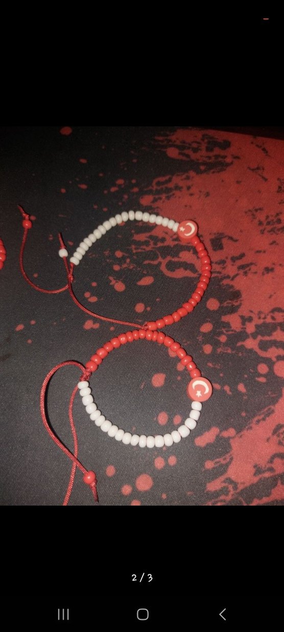 El Yapımı TÜRK BAYRAKLI Ayarlanabilir Bileklik Tekli - Görsel 2