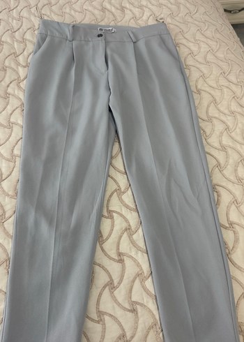 Gri Kadın Midi Kumaş Pantolon - Görsel 2